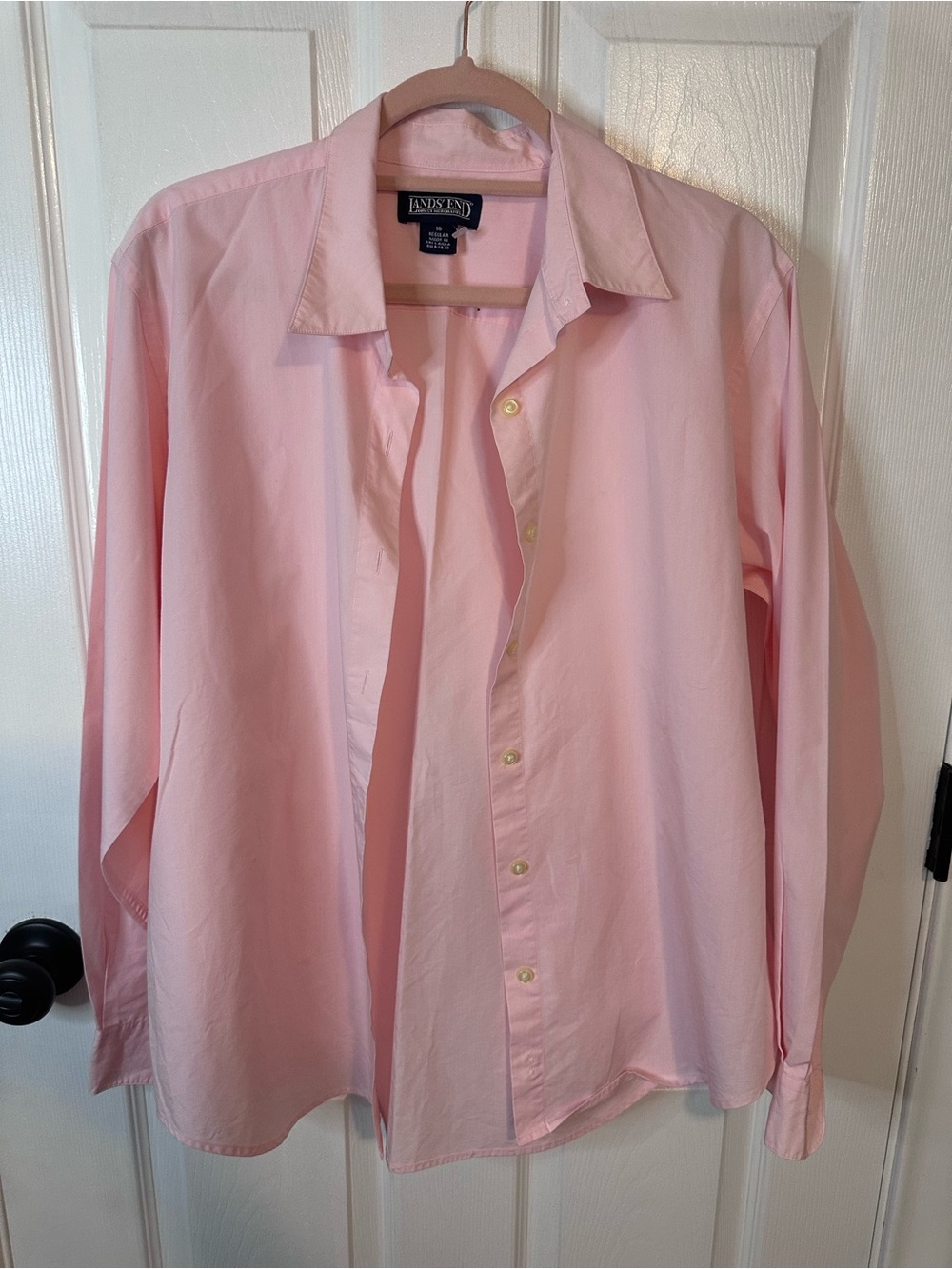 Lands End Women’s Pink Button-Down Shirt